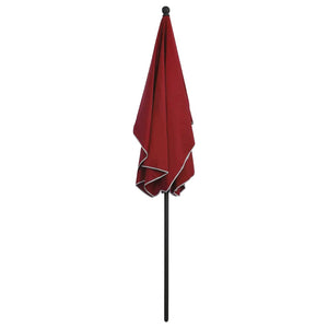 Sonnenschirm mit Mast 210x140 cm Bordeauxrot