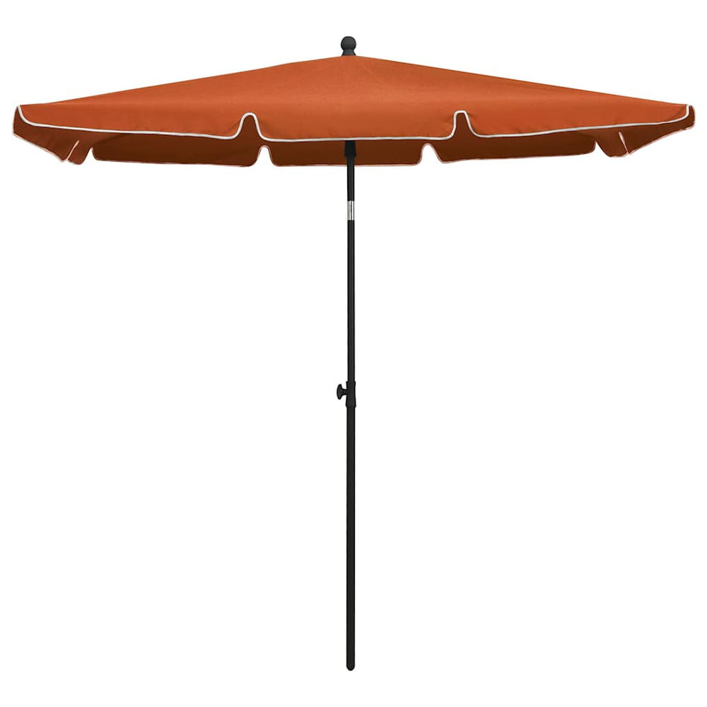 Sonnenschirm mit Mast 210x140 cm Terracotta-Rot