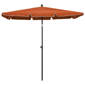 Sonnenschirm mit Mast 210x140 cm Terracotta-Rot