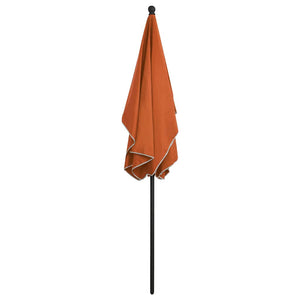 Sonnenschirm mit Mast 210x140 cm Terracotta-Rot