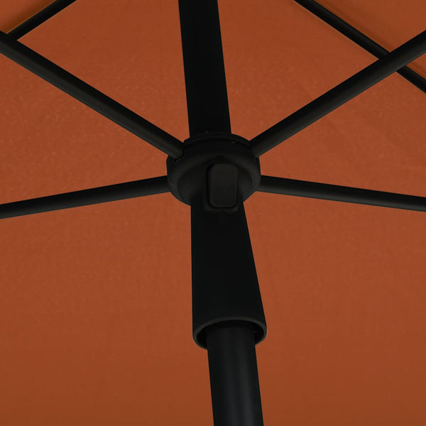 Sonnenschirm mit Mast 210x140 cm Terracotta-Rot