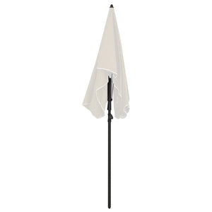 Sonnenschirm mit Mast 200x130 cm Sandfarbe