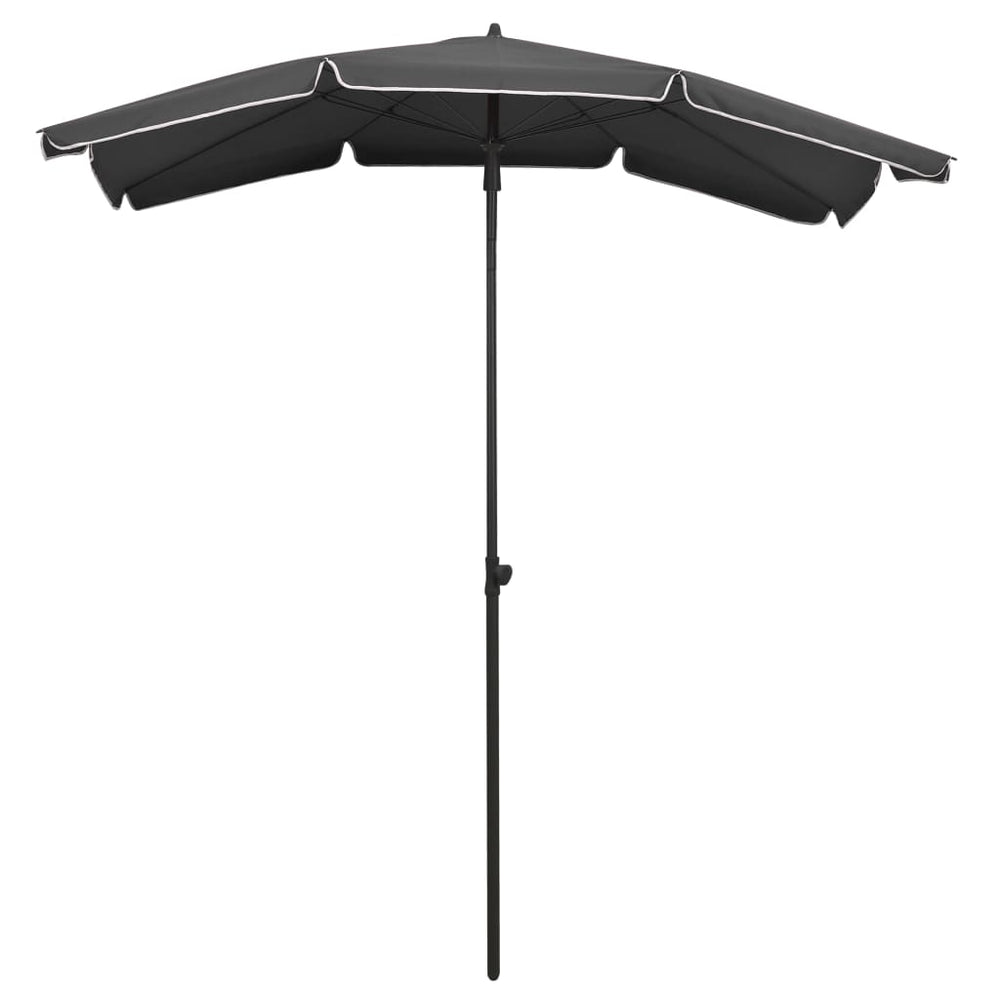 vidaXL Parasol avec mât 200x130 cm Anthracite