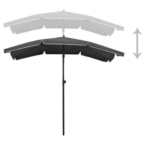 Sonnenschirm mit Mast 200x130 cm Anthrazit