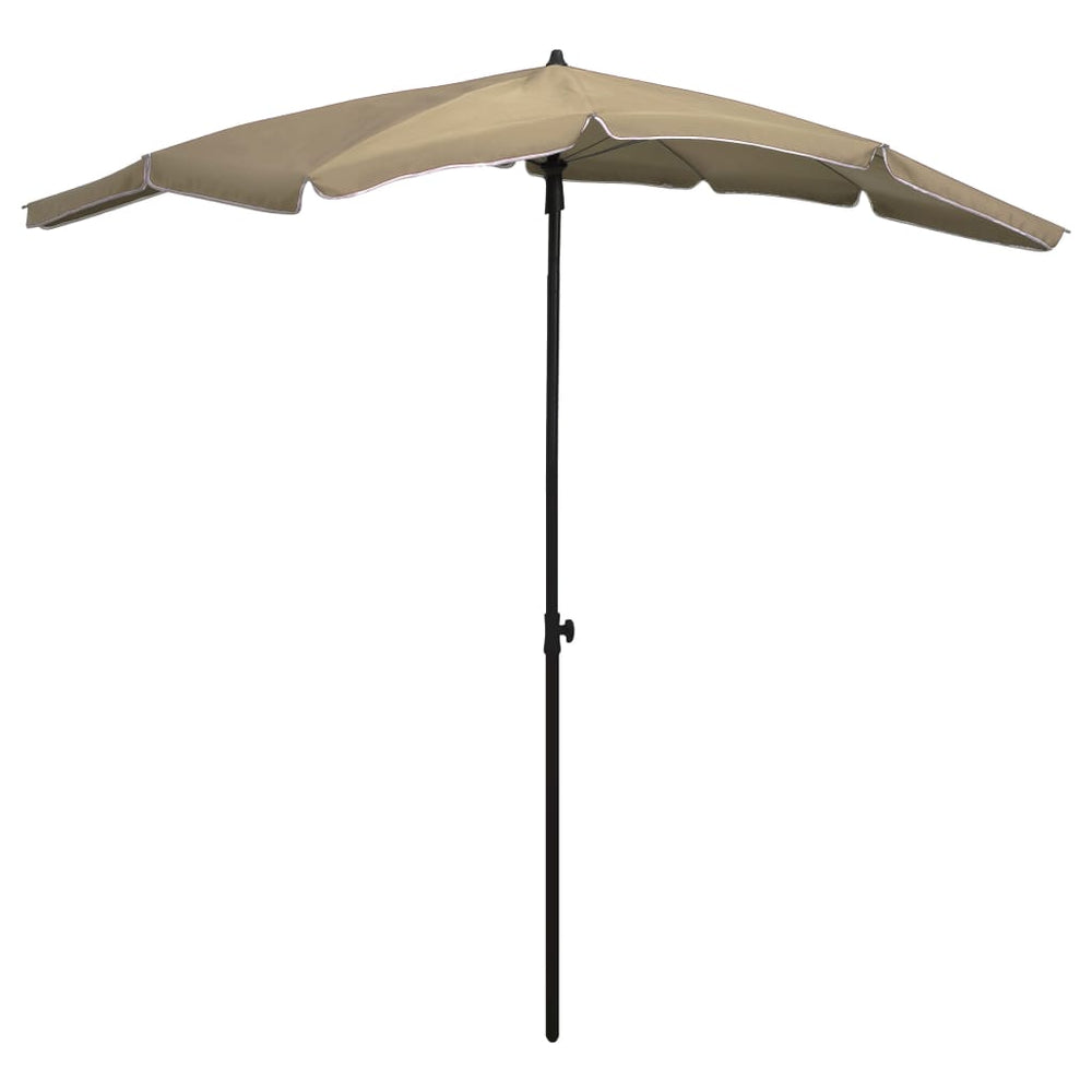 vidaXL Parasol avec mât 200x130 cm Taupe