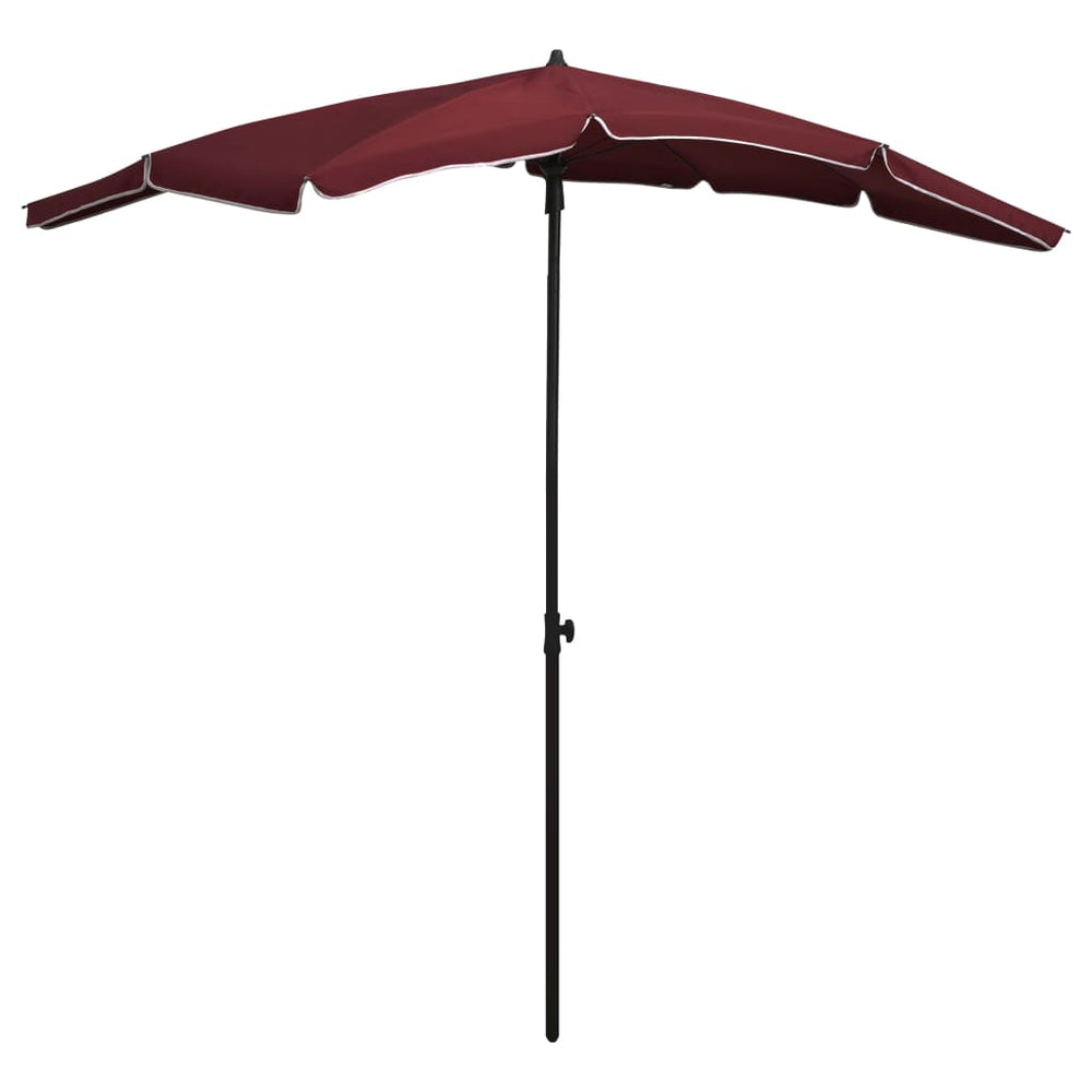 vidaXL Parasol avec mât 200x130 cm Rouge bordeaux
