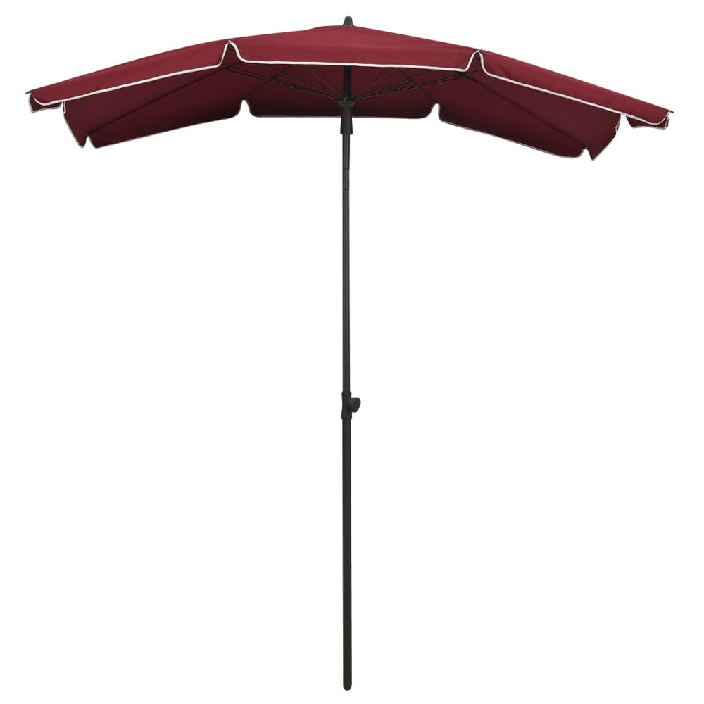 vidaXL Parasol avec mât 200x130 cm Rouge bordeaux