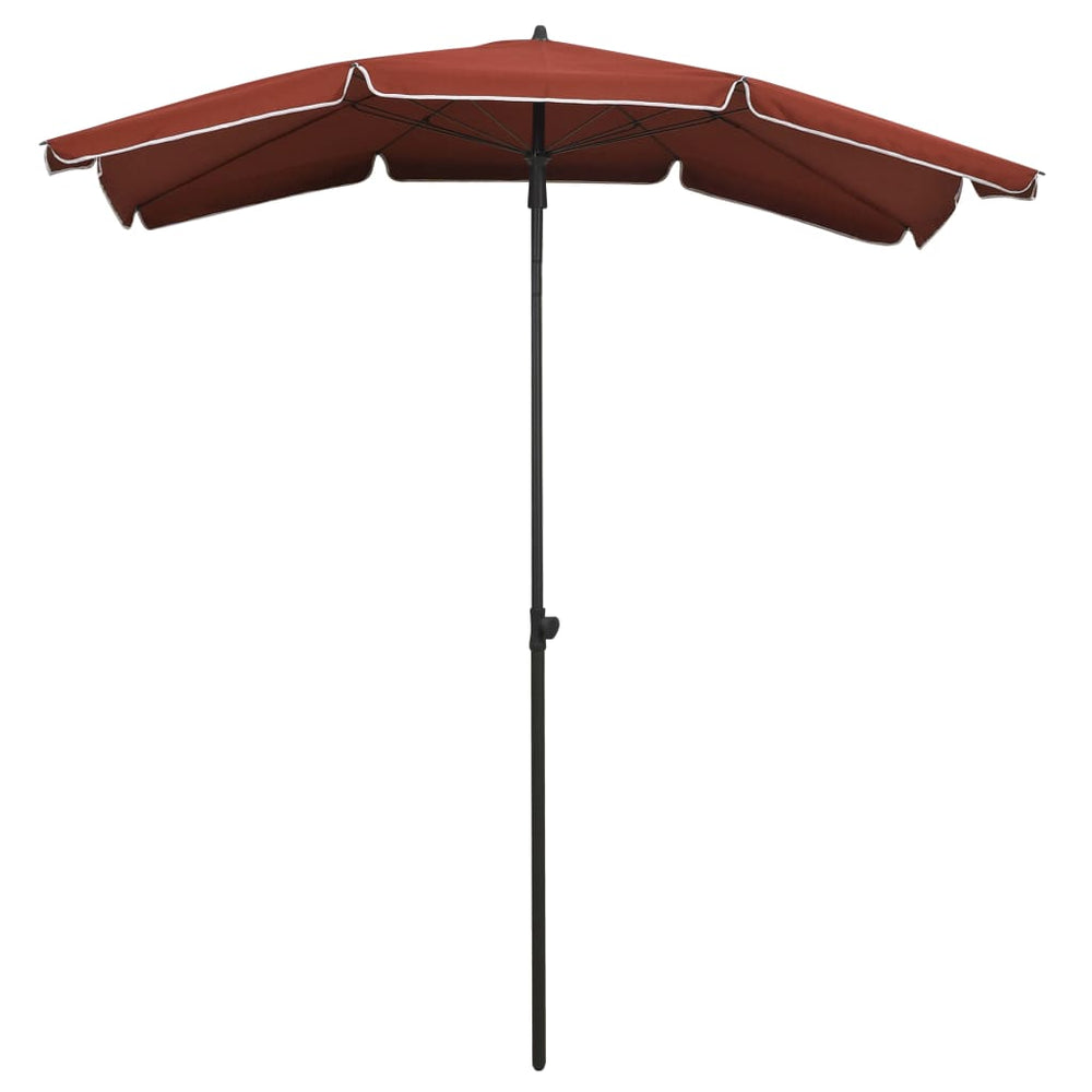 vidaXL Parasol avec mât 200x130 cm Rouge terre cuite