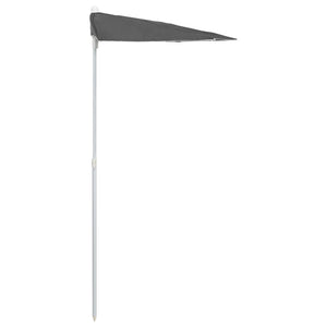 Halb-Sonnenschirm mit Mast 180x90 cm Anthrazit