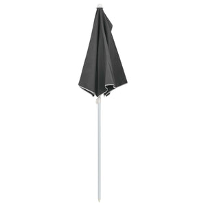 Halb-Sonnenschirm mit Mast 180x90 cm Anthrazit