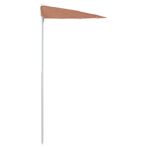 Halb-Sonnenschirm mit Mast 180x90 cm Terrakottarot