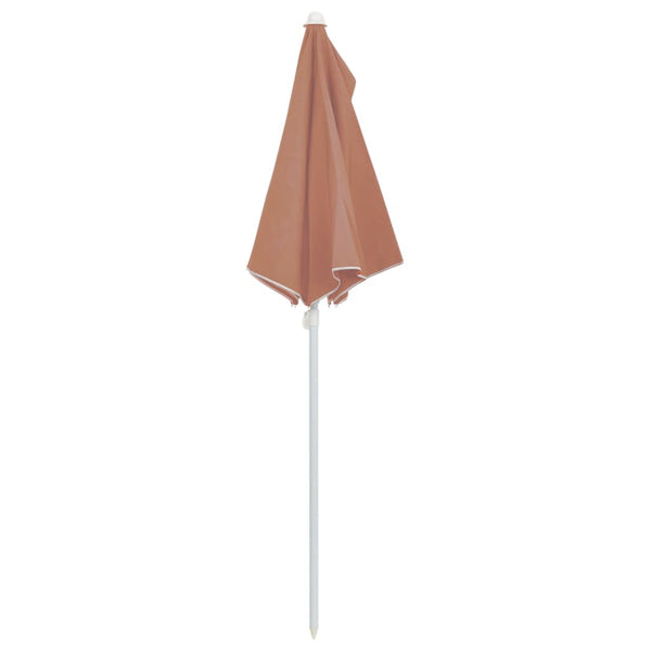 Halb-Sonnenschirm mit Mast 180x90 cm Terrakottarot