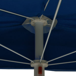 Halb-Sonnenschirm mit Mast 180x90 cm Azurblau