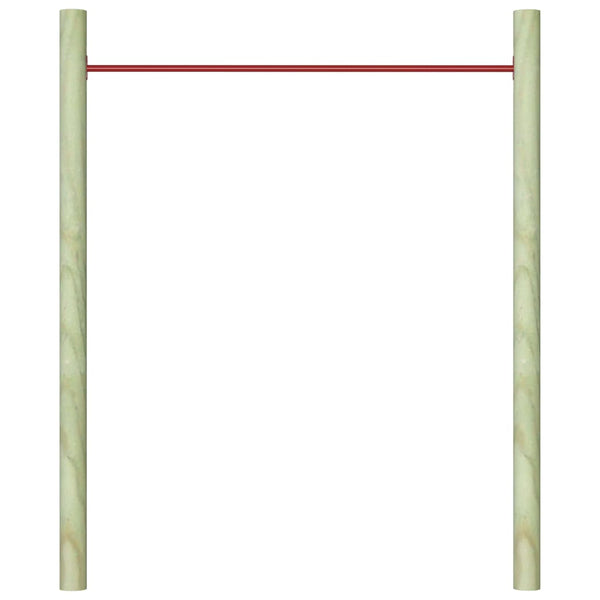 Rote Turnstange Stahl 125 cm