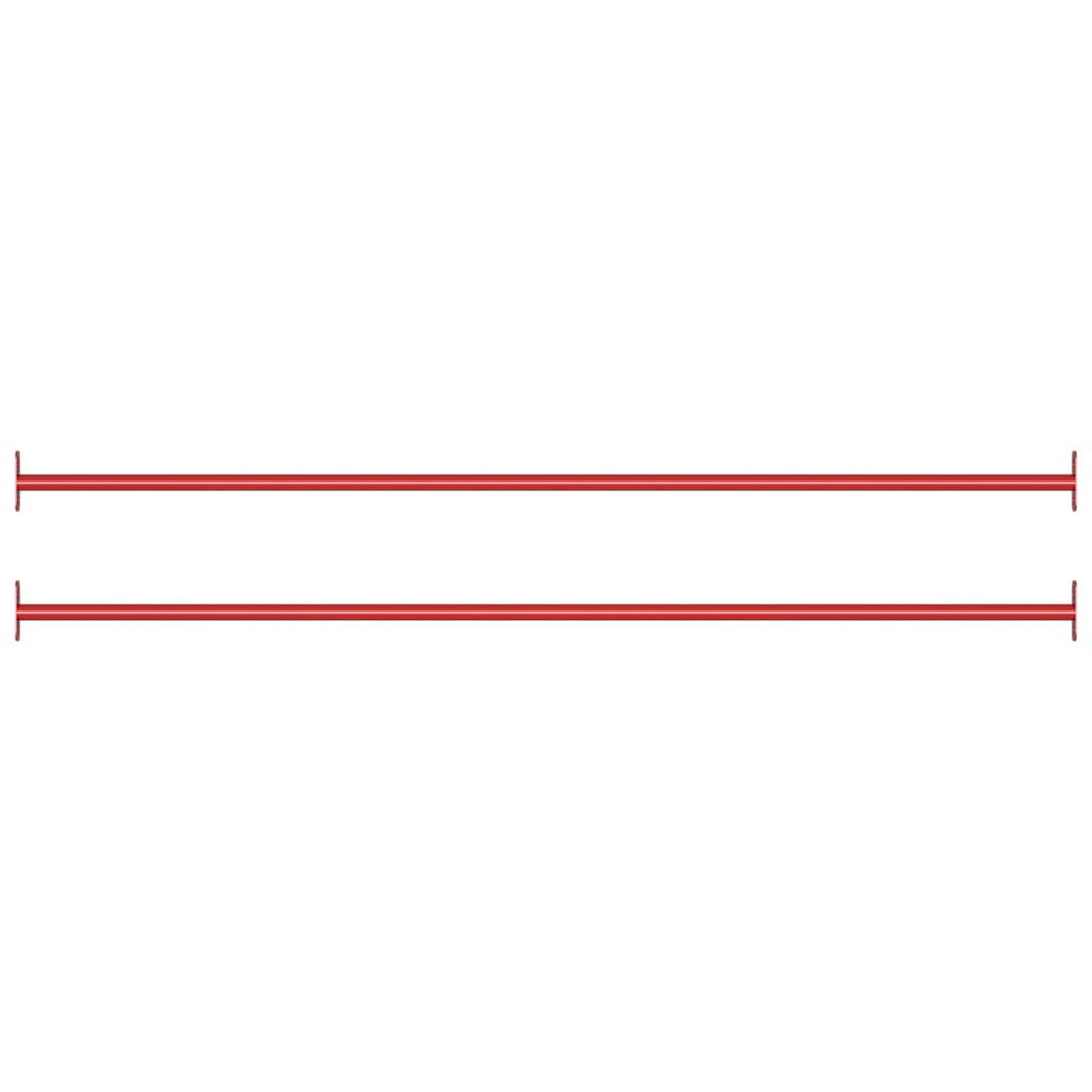 Turnstangen Rot Stahl 125 cm, 2er-Pack
