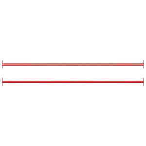 Turnstangen Rot Stahl 125 cm, 2er-Pack