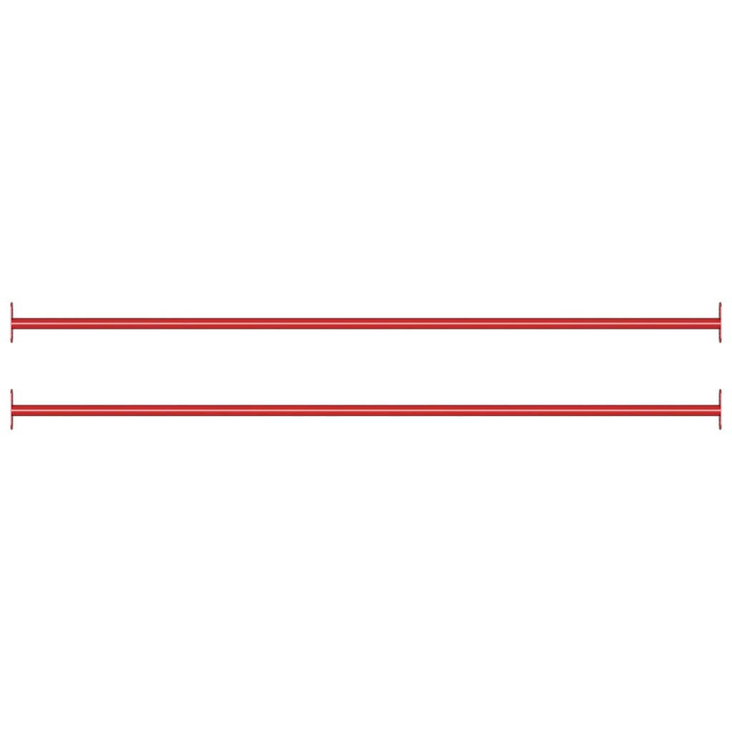 Turnstangen Rot Stahl 125 cm, 2er-Pack