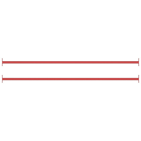 Turnstangen Rot Stahl 125 cm, 2er-Pack