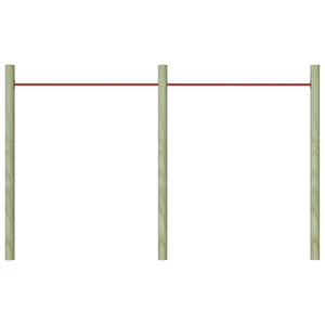 Turnstangen Rot Stahl 125 cm, 2er-Pack