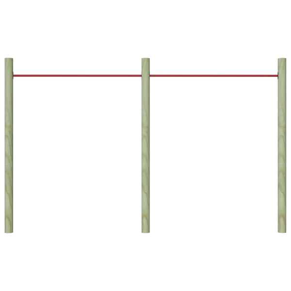 Turnstangen Rot Stahl 125 cm, 2er-Pack
