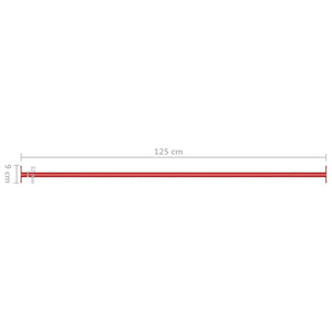 Turnstangen Rot Stahl 125 cm, 2er-Pack