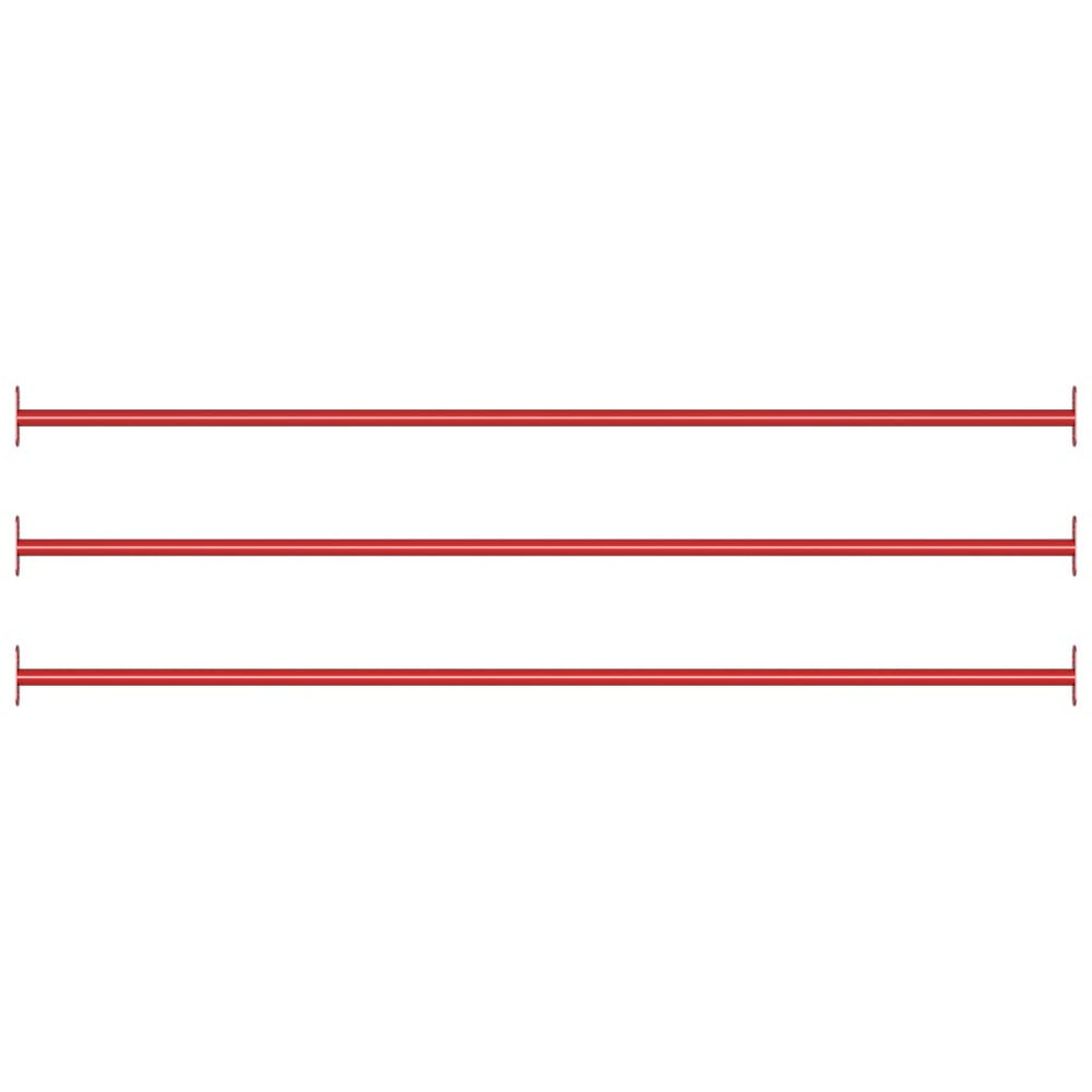 Turnstangen für Kinder - 3x Rot Stahl 125cm