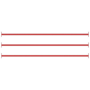 Turnstangen für Kinder - 3x Rot Stahl 125cm