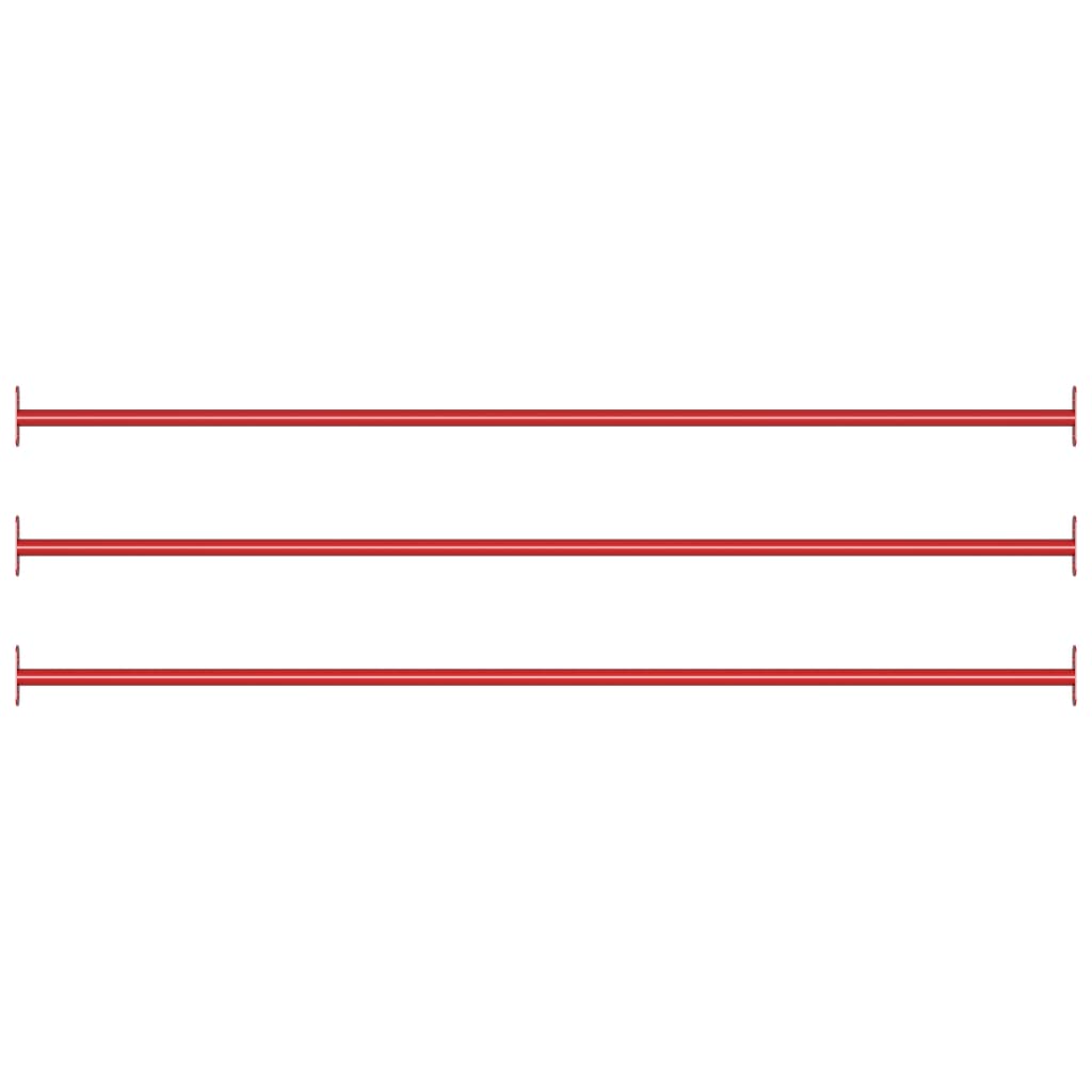 Turnstangen für Kinder - 3x Rot Stahl 125cm