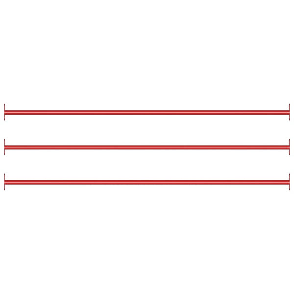 Turnstangen für Kinder - 3x Rot Stahl 125cm