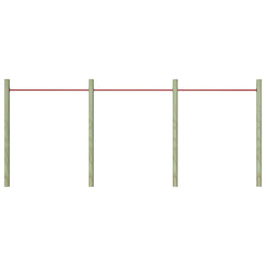 Turnstangen für Kinder - 3x Rot Stahl 125cm