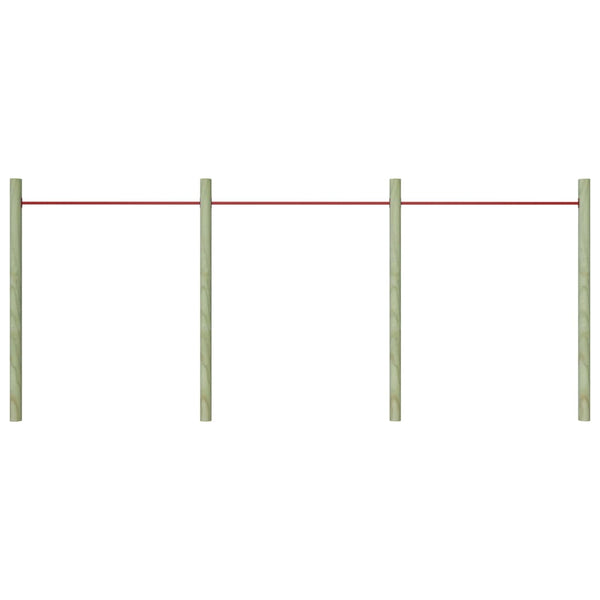 Turnstangen für Kinder - 3x Rot Stahl 125cm