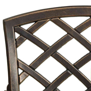 Gartenstühle 4 Stk. Aluminiumguss Bronzen