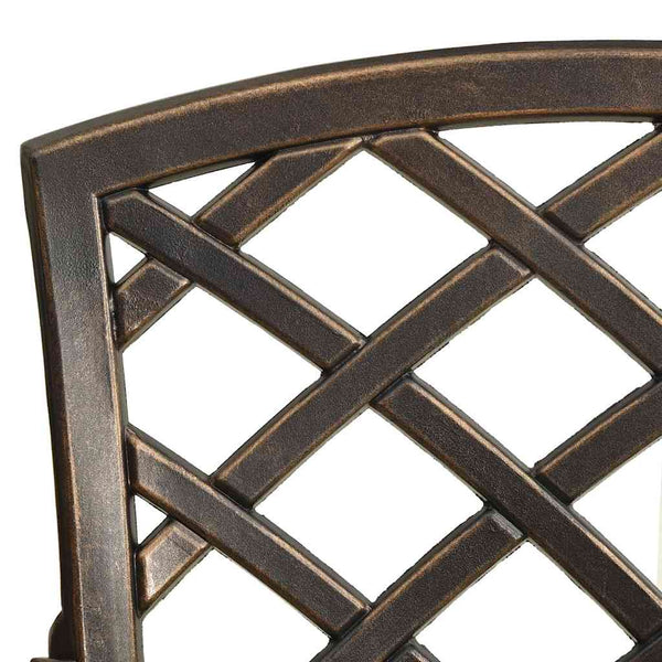 Gartenstühle 4 Stk. Aluminiumguss Bronzen