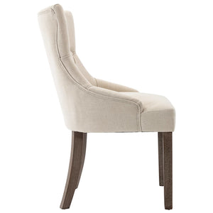 vidaXL Chaises de salle à manger 4 pcs Tissu beige
