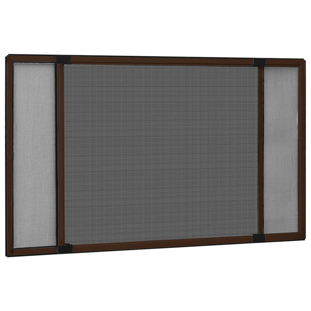 vidaXL Moustiquaire de fenêtre extensible Marron (100-193)x75 cm