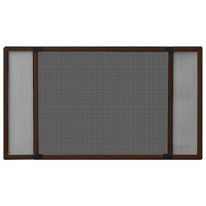 Ausziehbarer Insektenschutz für Fenster Braun (100-193)x75 cm