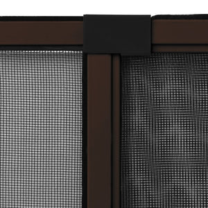 Ausziehbarer Insektenschutz für Fenster Braun (100-193)x75 cm
