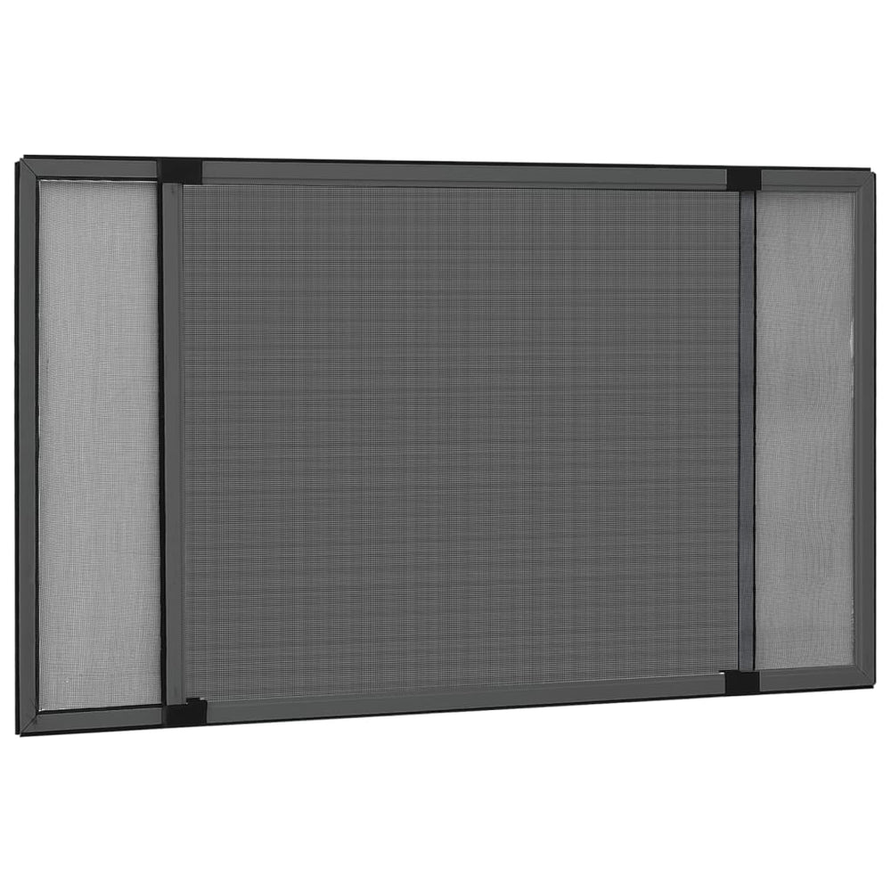vidaXL Moustiquaire de fenêtre télescopique gris anthracite (100-193)x75 cm