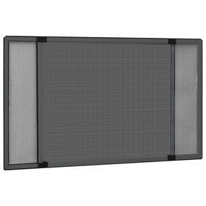Teleskop-Fliegengitter für Fenster Anthrazit (100-193)x75 cm
