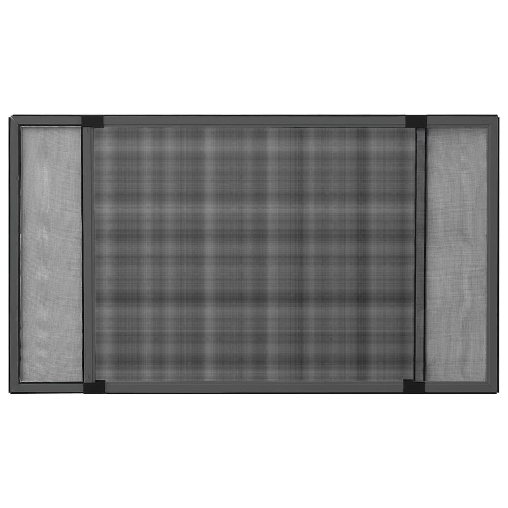 vidaXL Moustiquaire de fenêtre télescopique gris anthracite (100-193)x75 cm