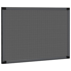 Teleskop-Fliegengitter für Fenster Anthrazit (100-193)x75 cm