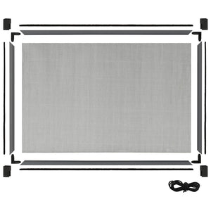 Teleskop-Fliegengitter für Fenster Anthrazit (100-193)x75 cm