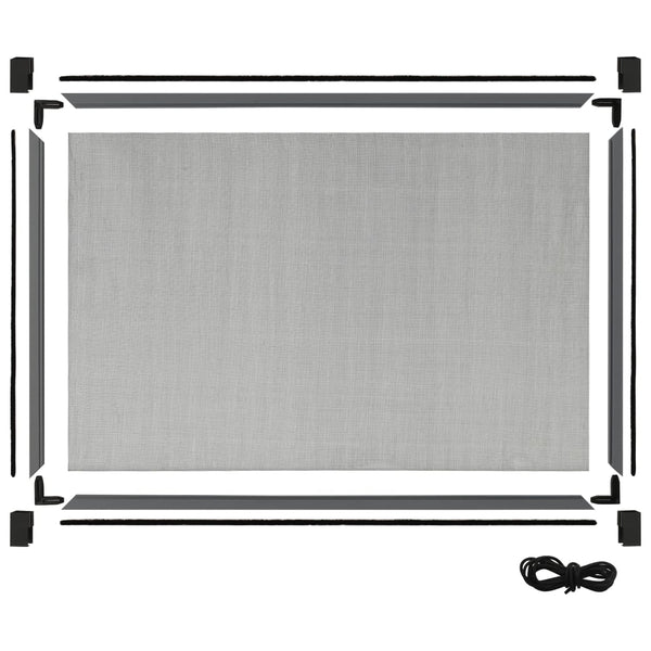 Teleskop-Fliegengitter für Fenster Anthrazit (100-193)x75 cm