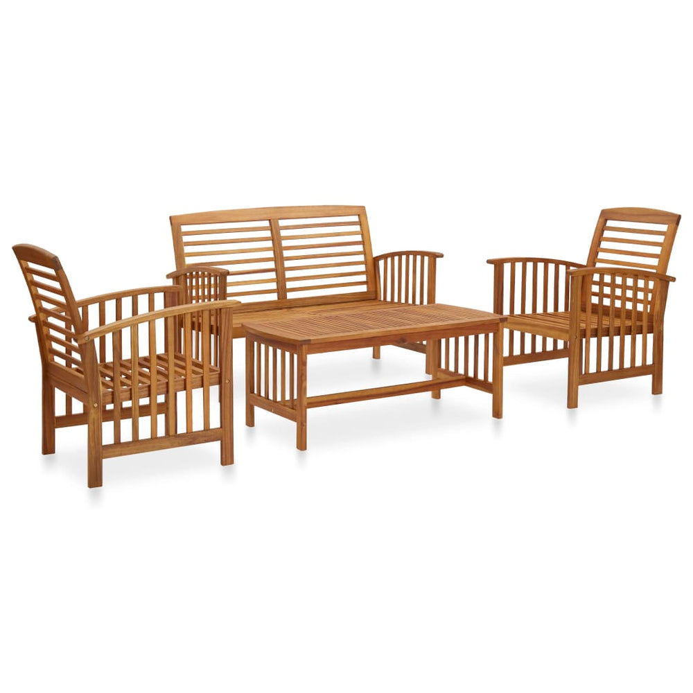 vidaXL Salon de jardin 4 pcs en bois d'acacia massif