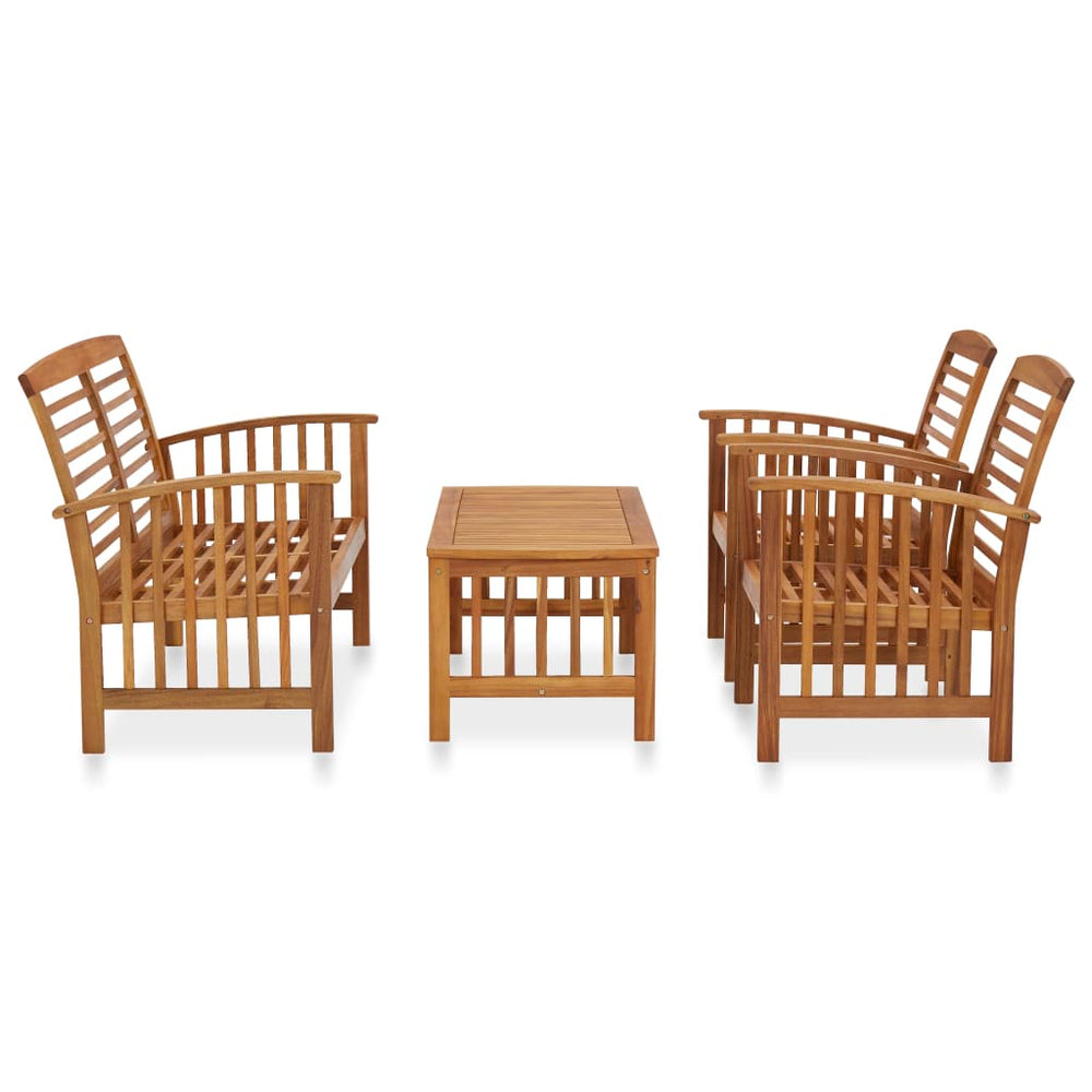 vidaXL Salon de jardin 4 pcs en bois d'acacia massif
