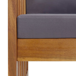 vidaXL Salon de jardin 3 pcs avec coussins Bois d'acacia massif
