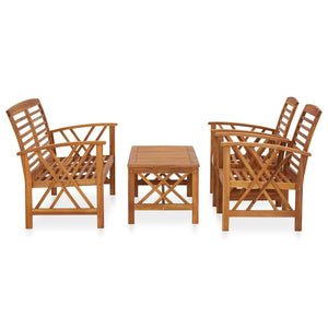 4-tlg. Garten-Lounge-Set Massivholz Akazie