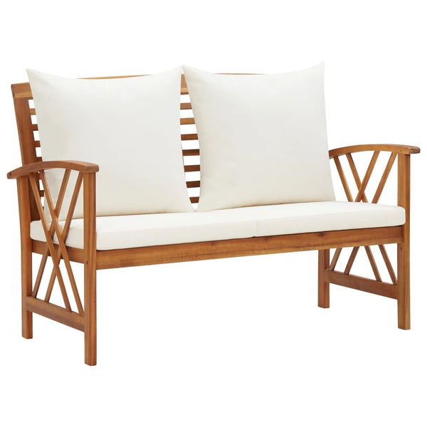 vidaXL Ensemble de salon de jardin 4 pcs avec coussins Bois d'acacia massif