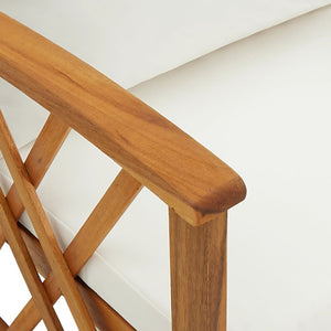 vidaXL Ensemble de salon de jardin 4 pcs avec coussins Bois d'acacia massif