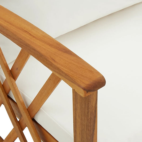 vidaXL Ensemble de salon de jardin 4 pcs avec coussins Bois d'acacia massif